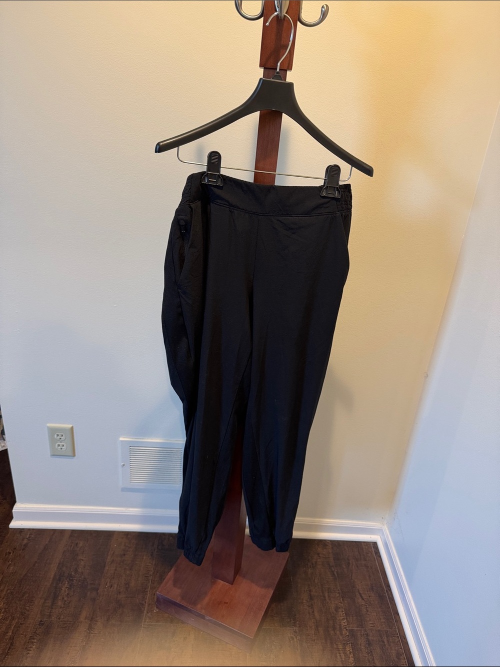 Athleta Black Track Pants with Elastic Ankles